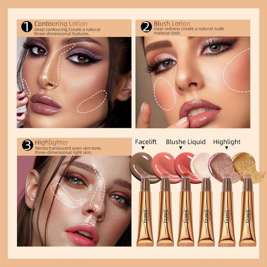 1PCS Liquid Blush Velvet Matte Blusher Face Pigment Lasting Beauty Natural Cream Cheek Tint Orange Peach Blush Makeup Maquiagem