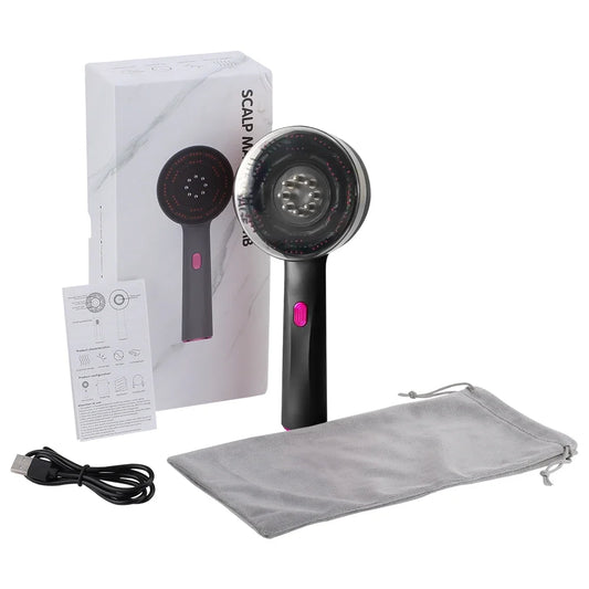 Electric Head Massage Comb Head Vibration Massager Portable Hair Follicle Comb Scalp Oil Liquid Applicator Hair Growth Anti Loss