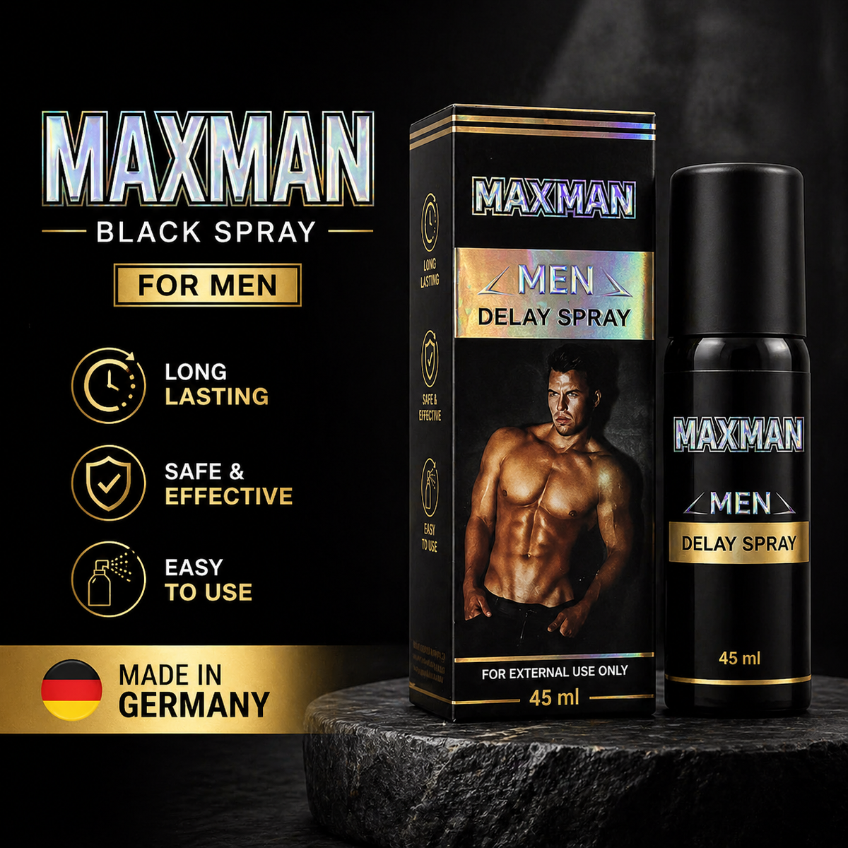 New Maxman Black Spray. (German Made)