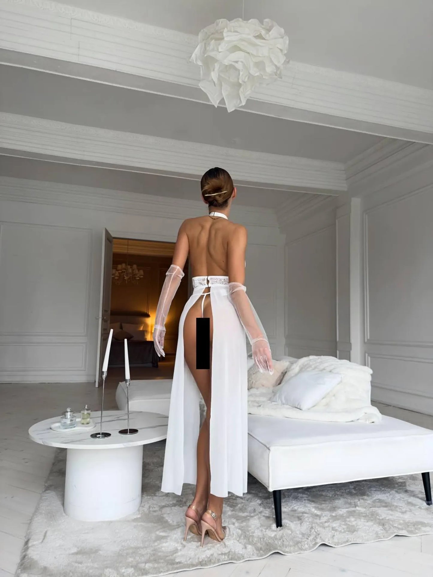 Sheer Mesh, Heart Detail & Elegant Luxury Style