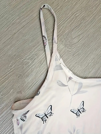 Women’s Sexy Printed Suspender Nightgown